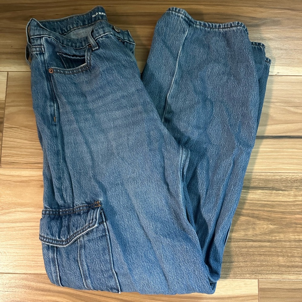 Old Navy Blue Flare Wide Leg Jeans